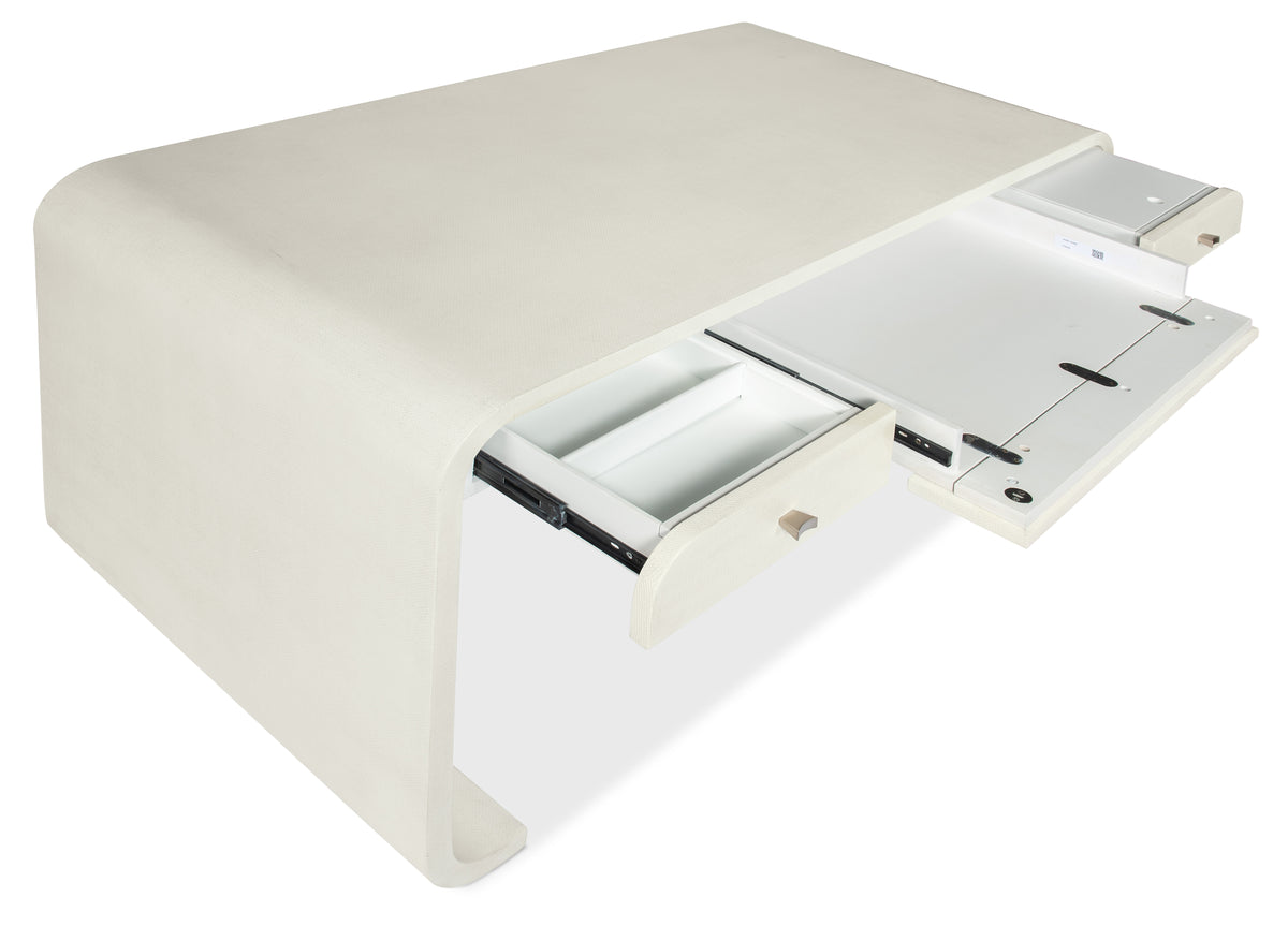 a white rectangular object with a drawer