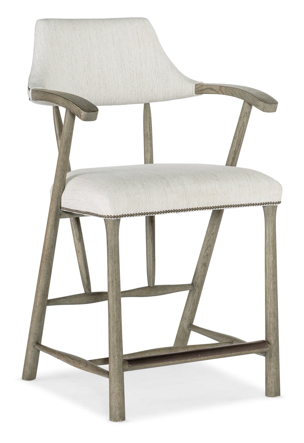 a chair with a white cushion