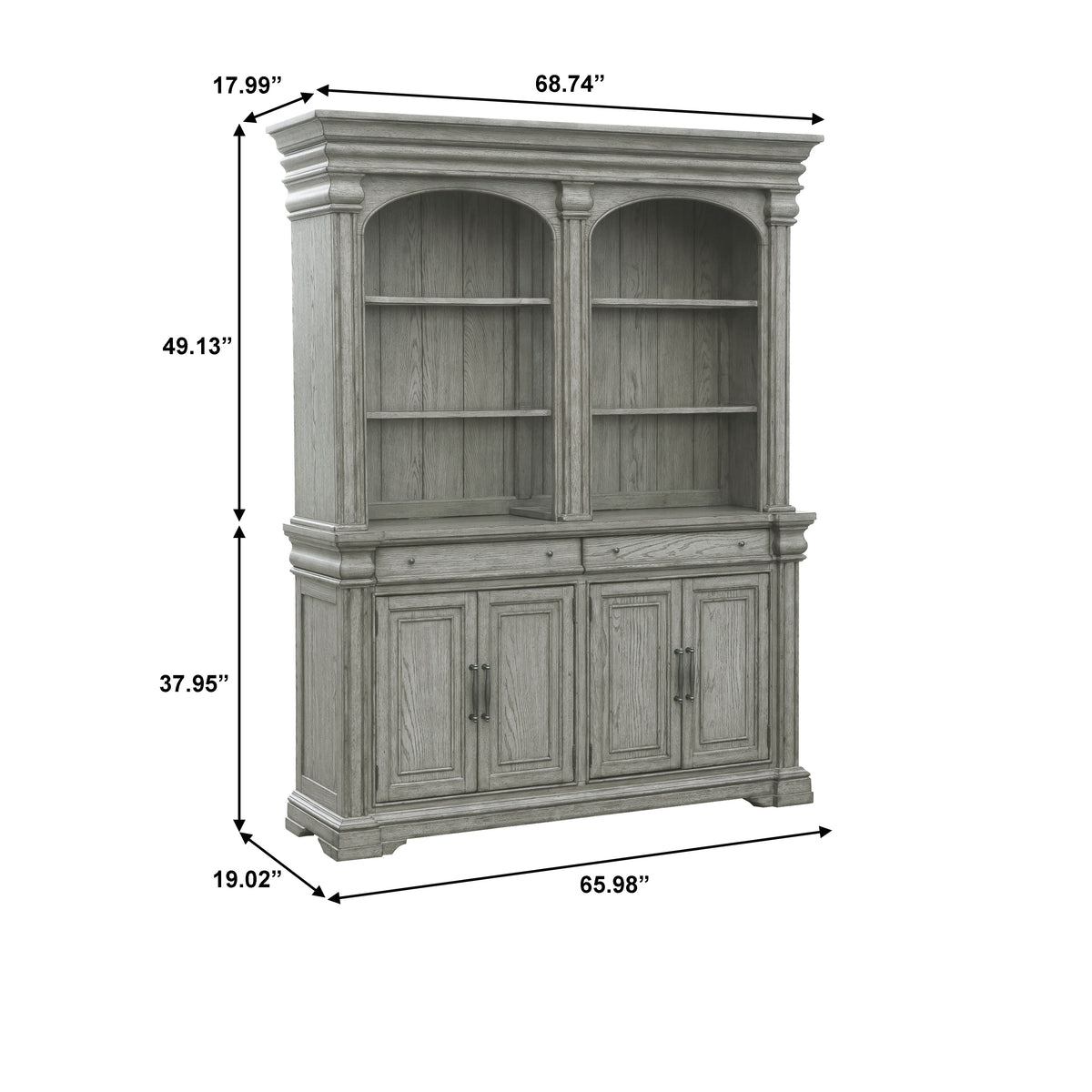 a tall bookcase with a height of the size