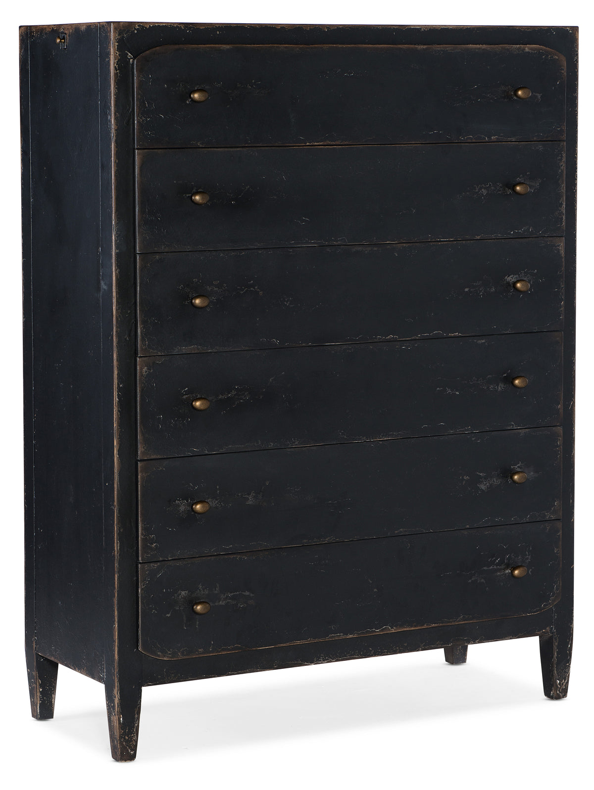 a black dresser with drawers