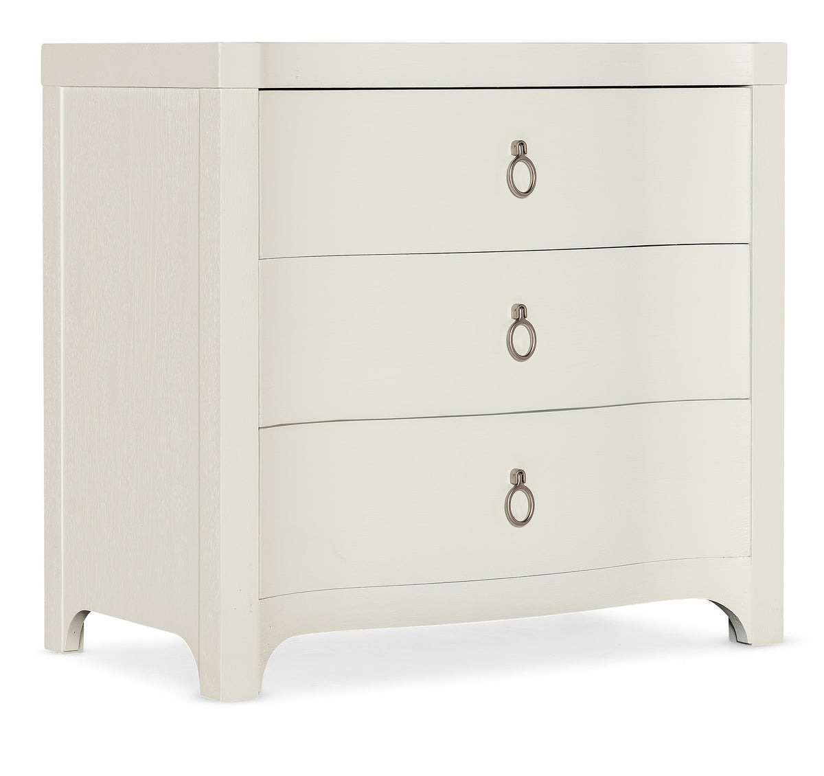 a white dresser with three drawers
