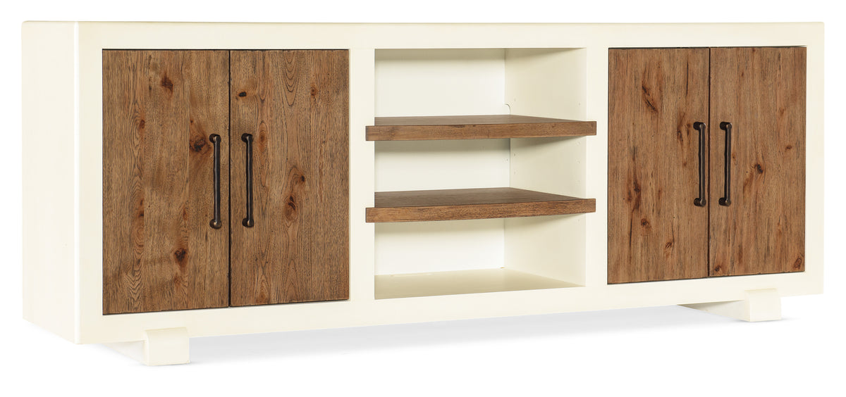 a white and brown cabinet