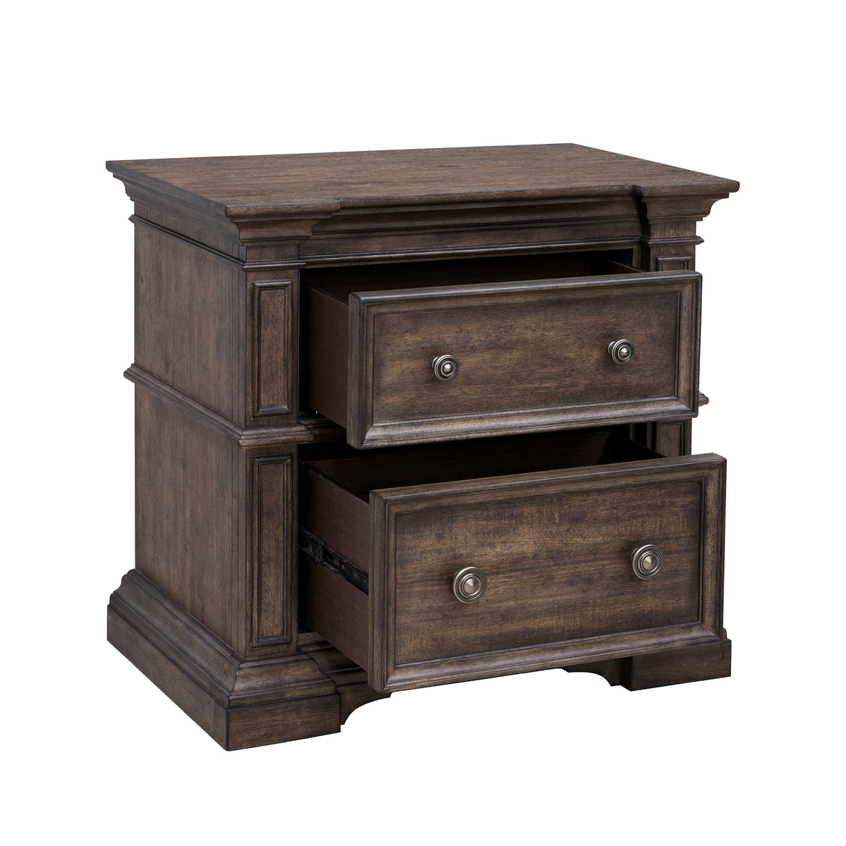 a wooden dresser with drawers