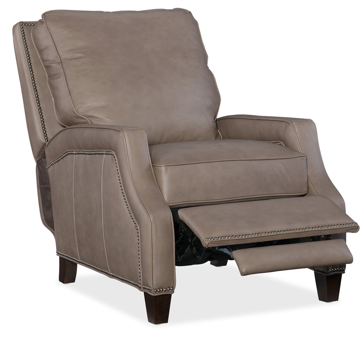 a leather recliner with a white background
