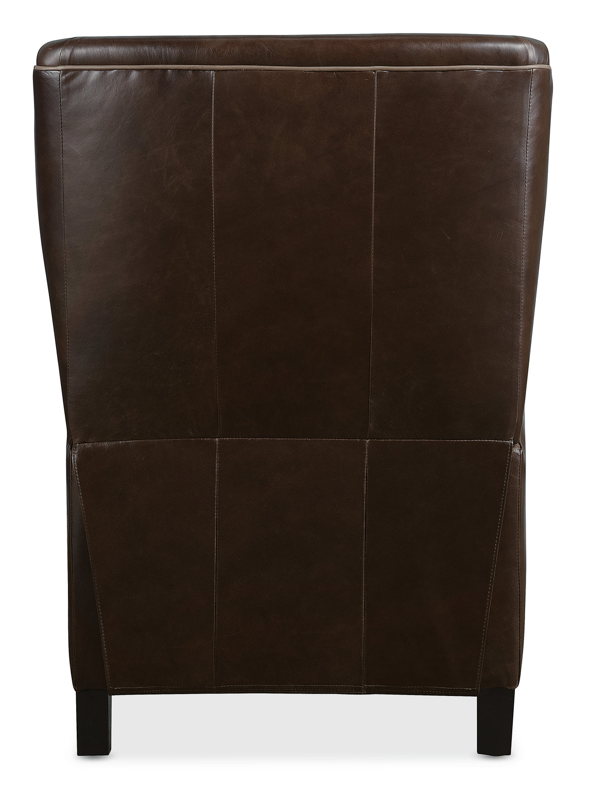 a brown leather chair with a white background