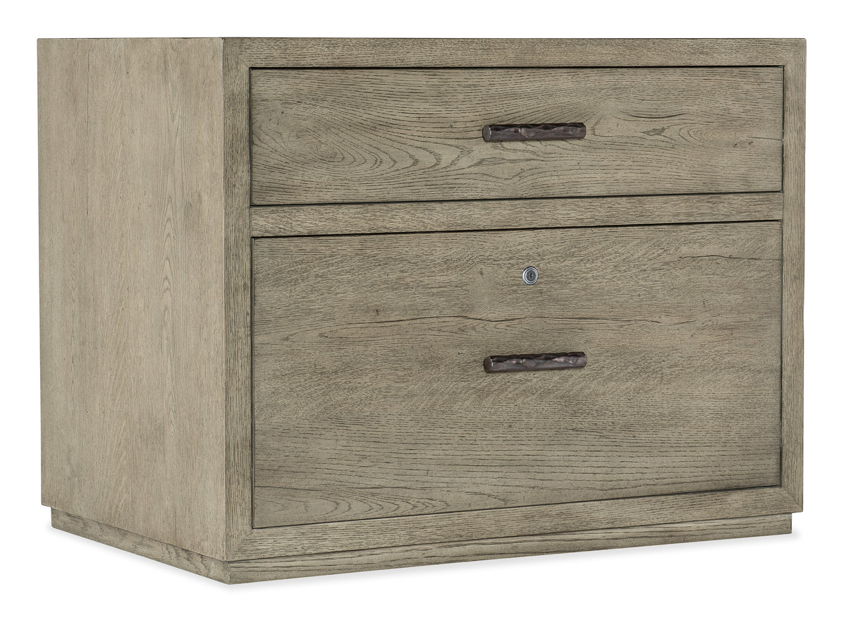 a wooden cabinet with two drawers