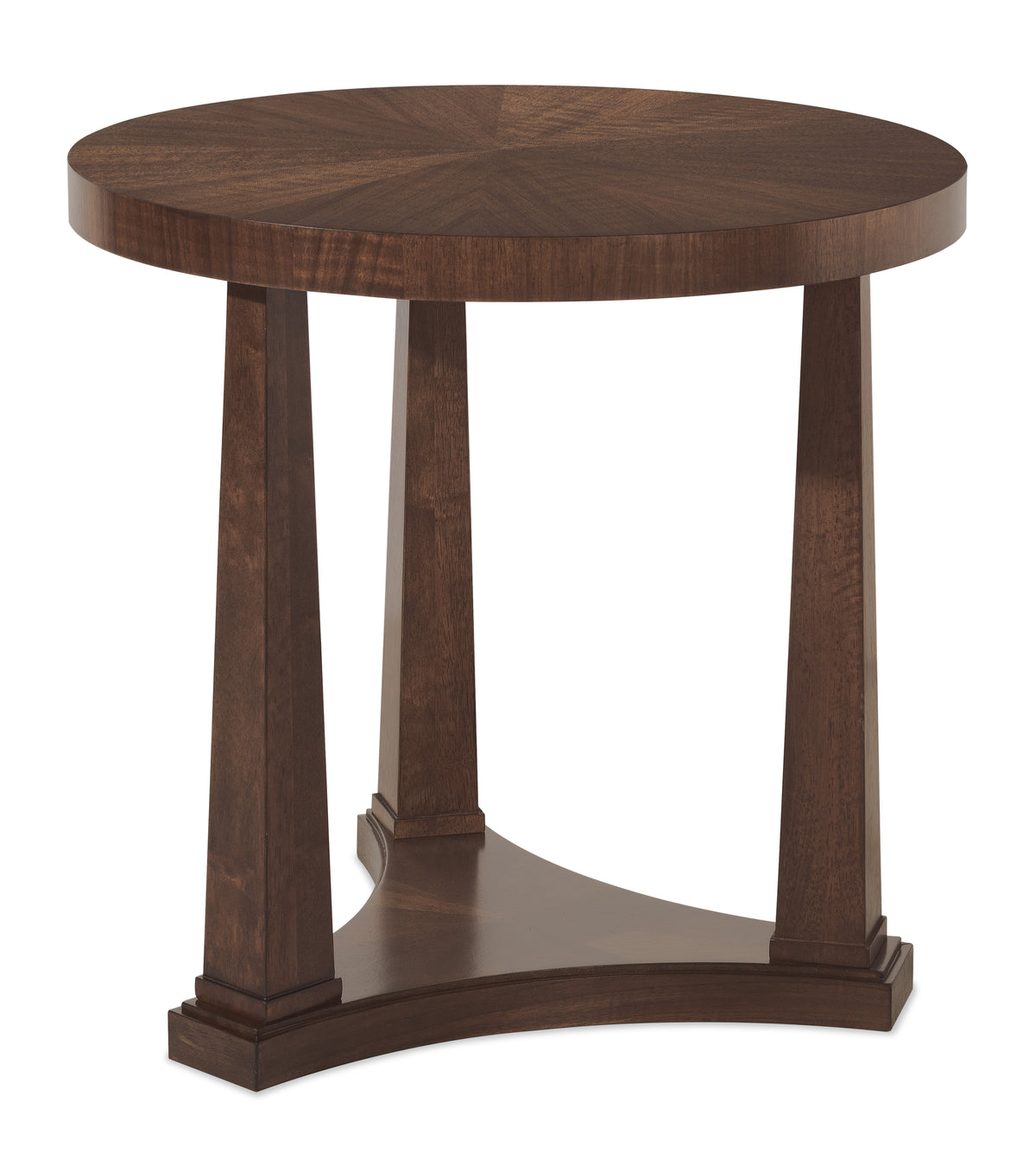 a round wooden table with legs