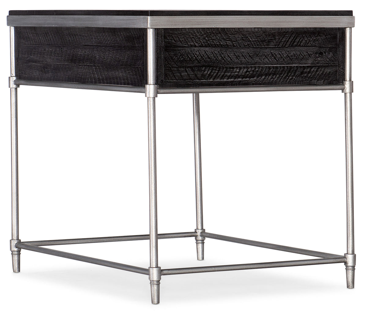 a black and silver table
