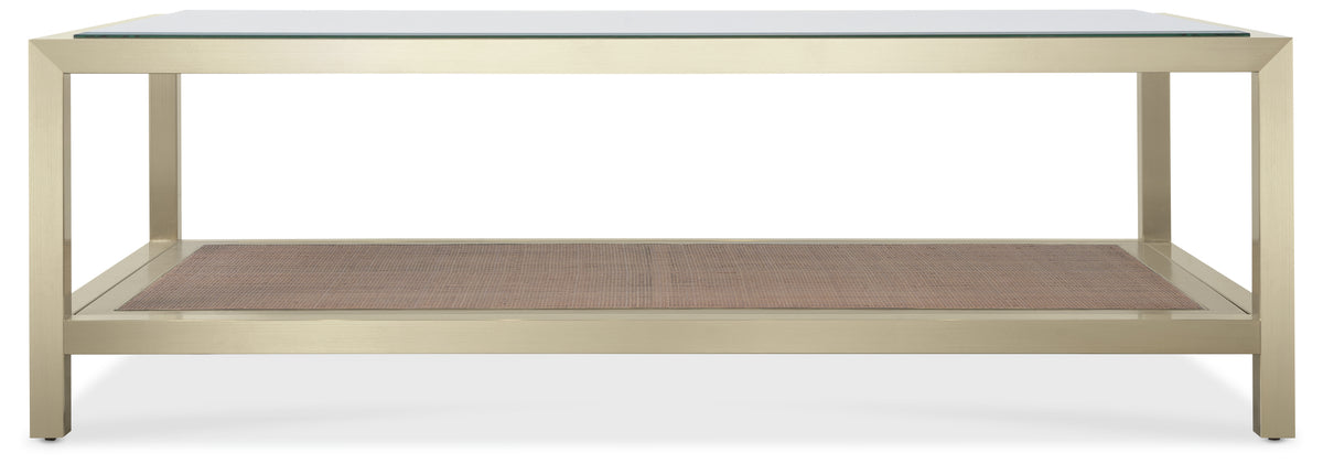 a table with a glass top