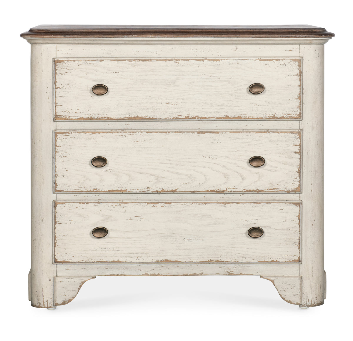 a white dresser with three drawers