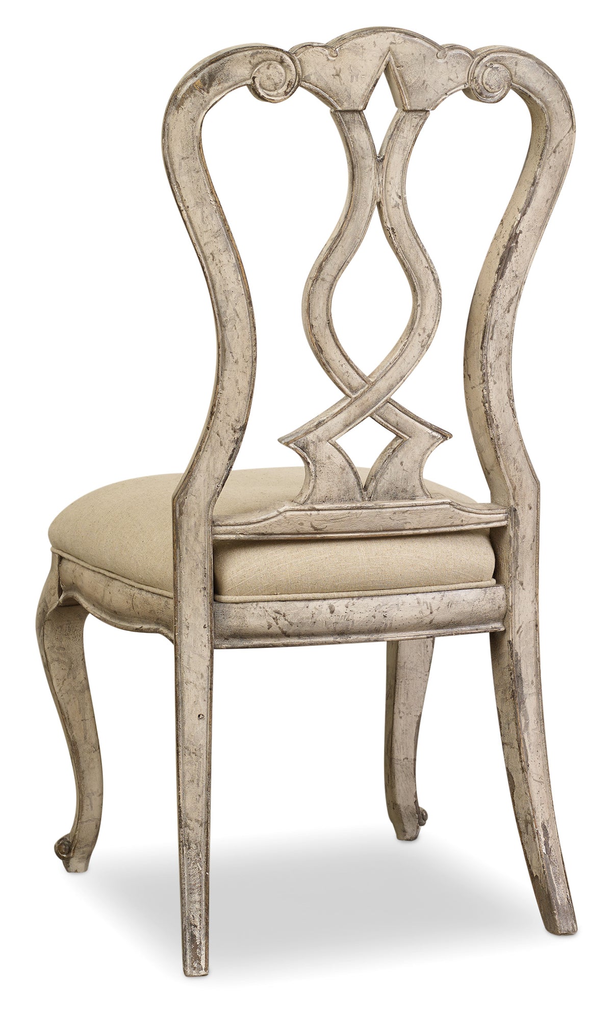 a white chair with a cushion