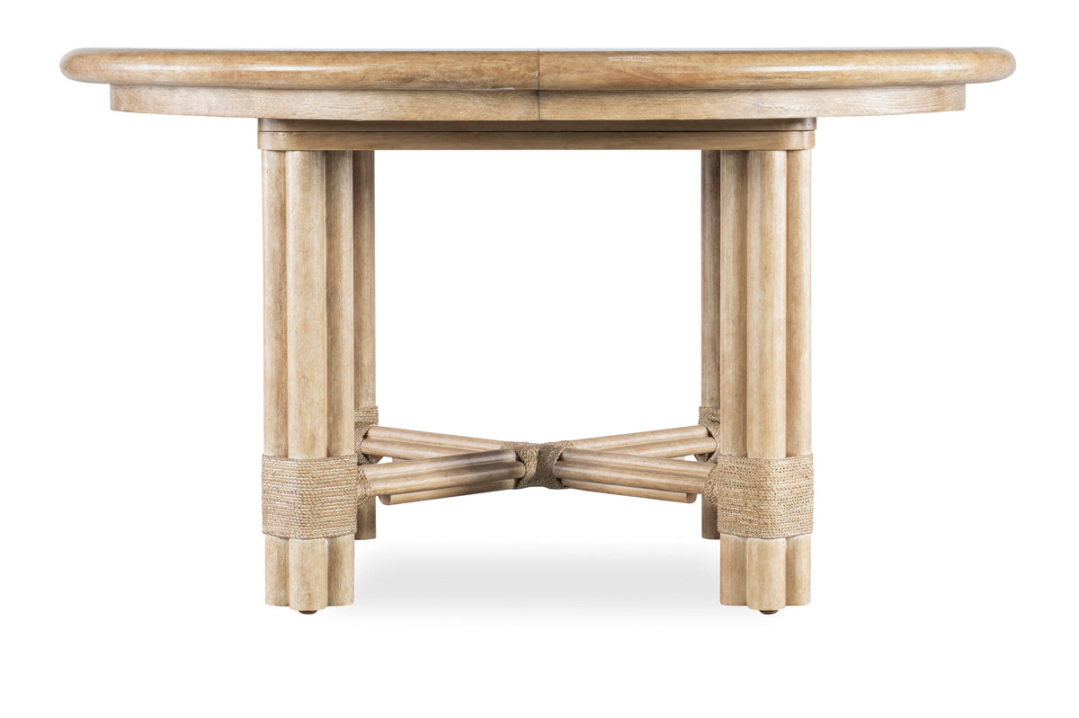 a round table with a wooden base