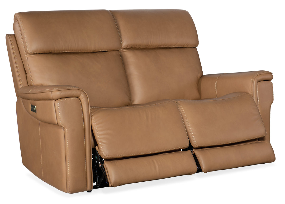 a brown leather reclining chair