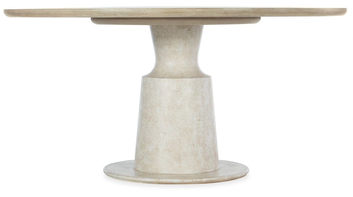 a round table with a pedestal