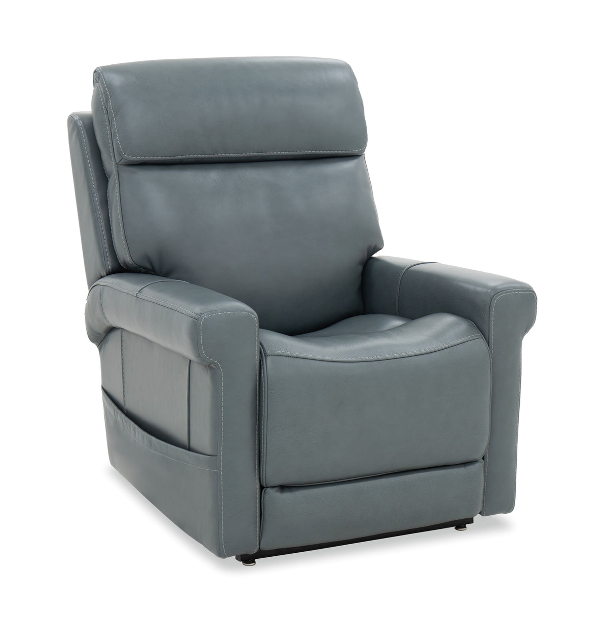 a grey recliner chair