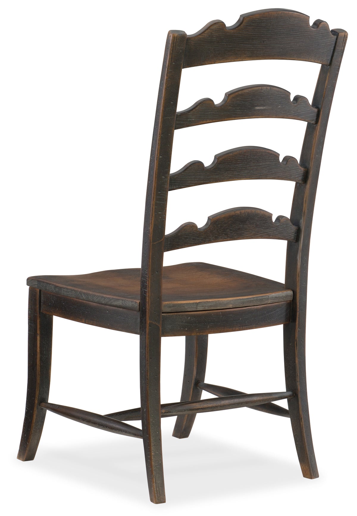 a wooden chair with a cushion