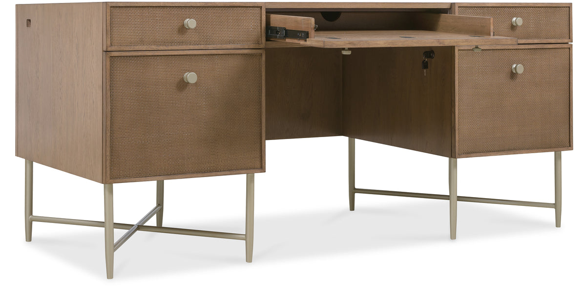a desk with a drawer