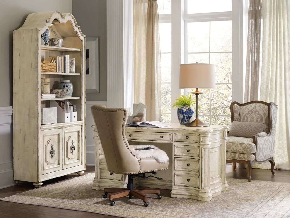 a desk in a room