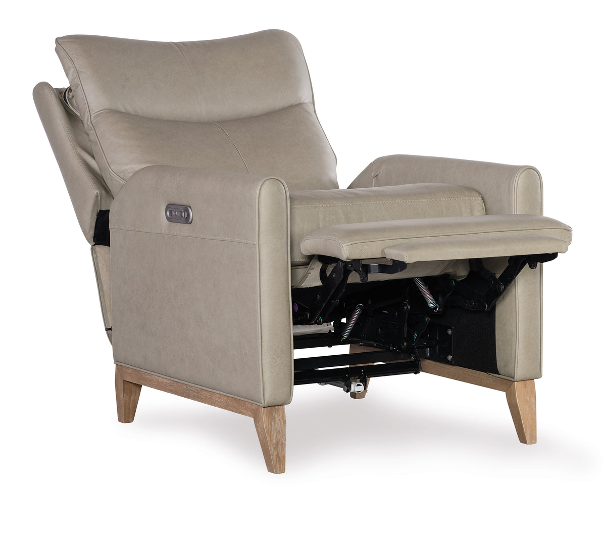 a recliner with a foot rest