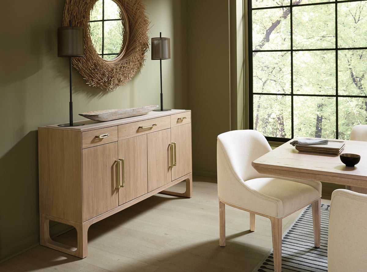 a room with a table and chairs