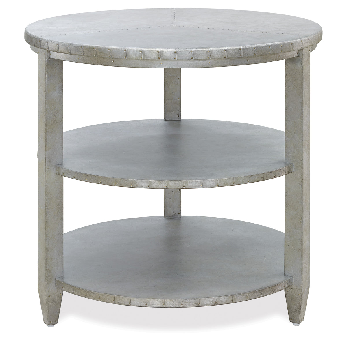 a round table with shelves