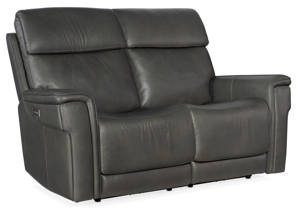a black leather couch with white background