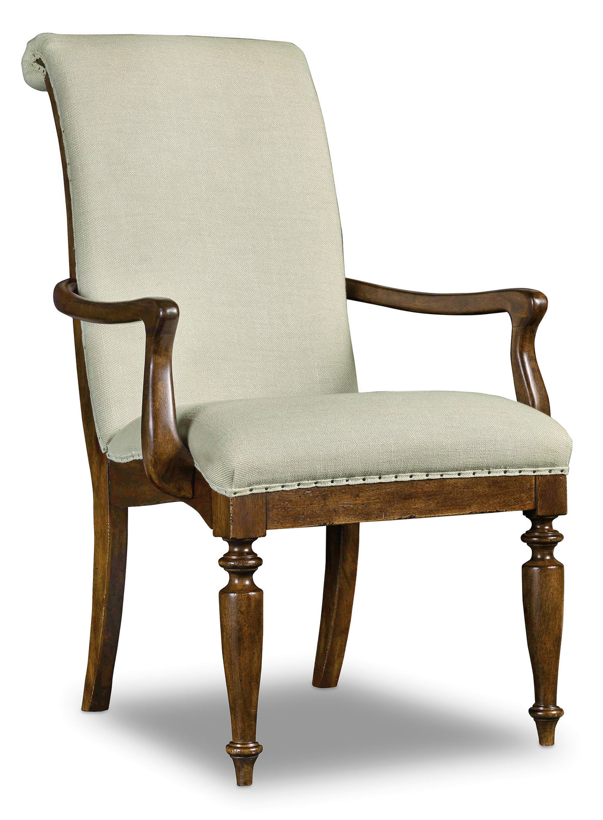a chair with a white cushion