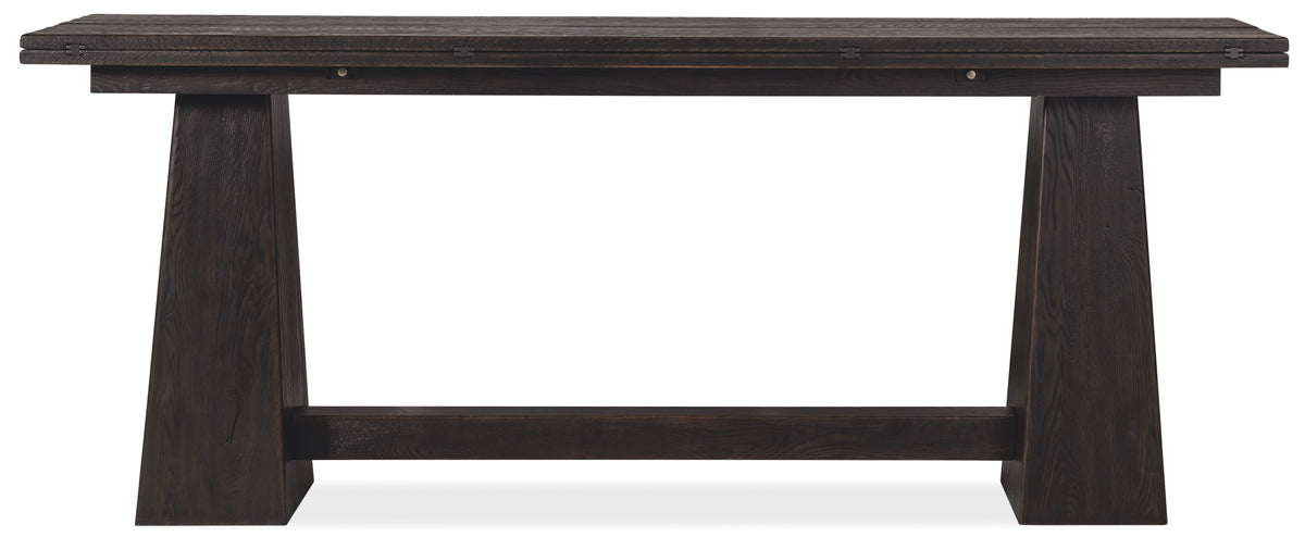 a black rectangular table with a white background