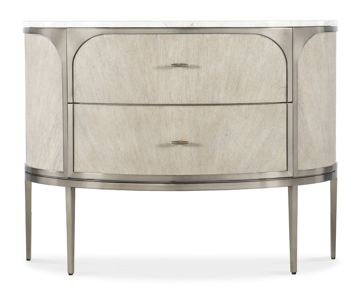 a white and silver dresser
