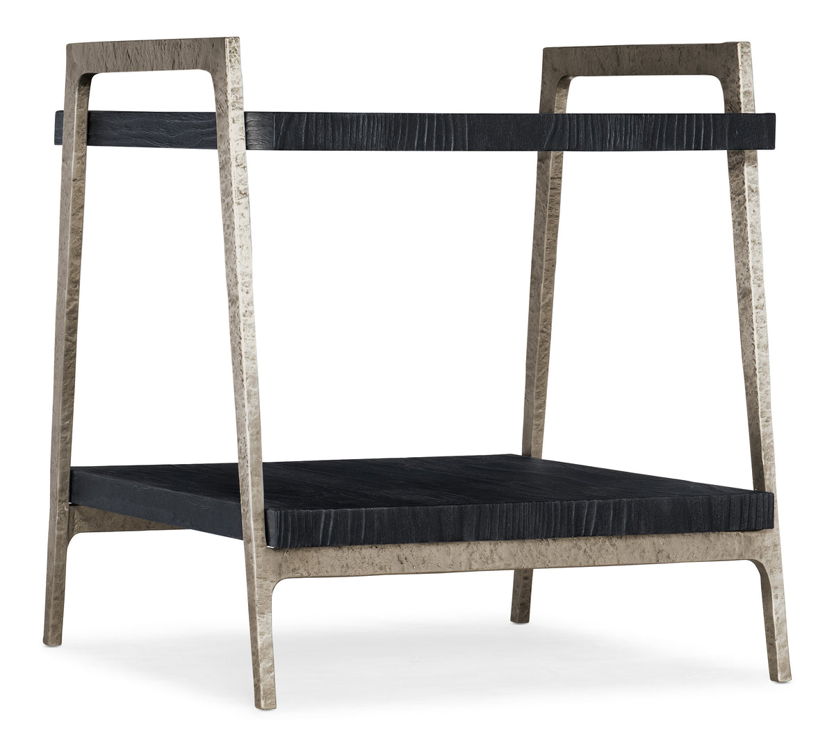 a black and white shelf