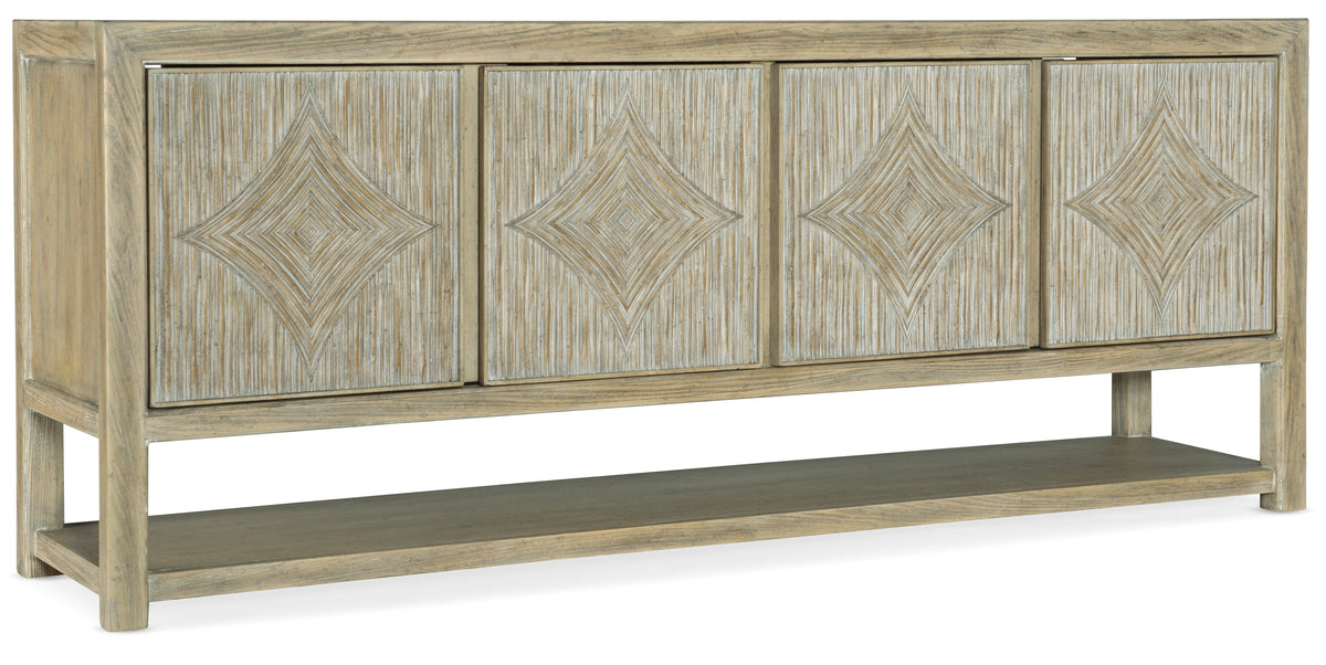 a wooden cabinet with a shelf