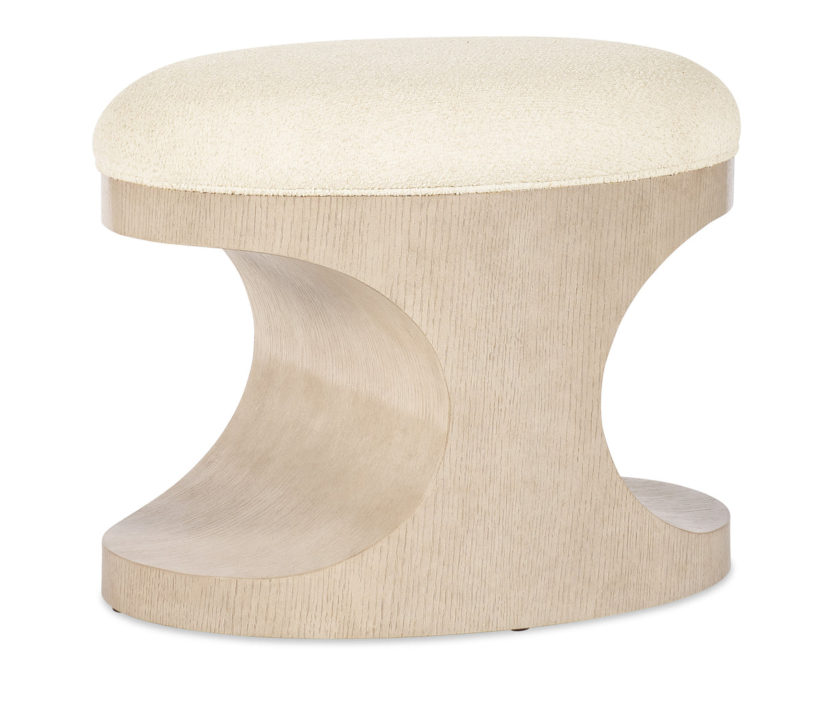 a white stool with a round top