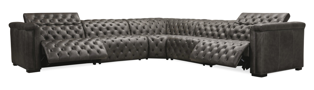 a black leather couch with white background