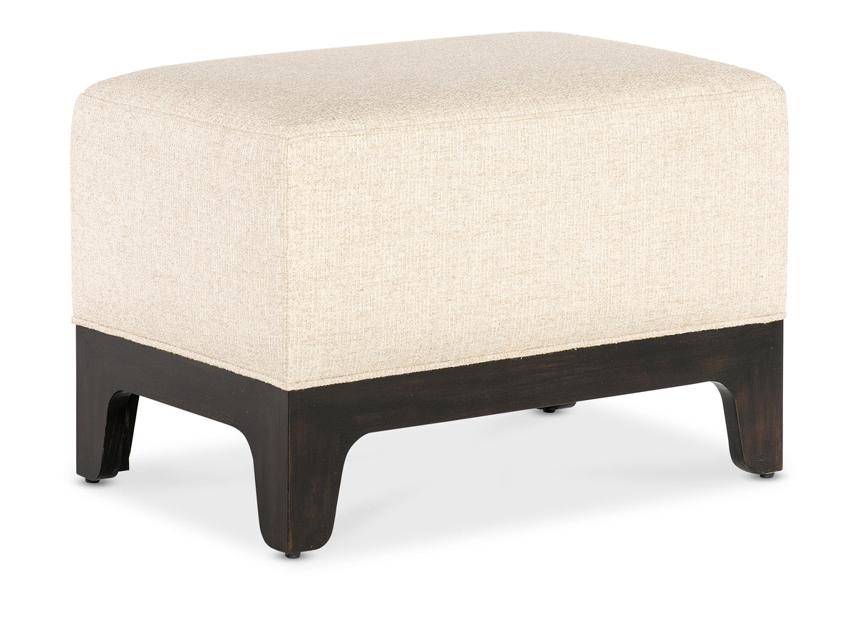 a white and black ottoman