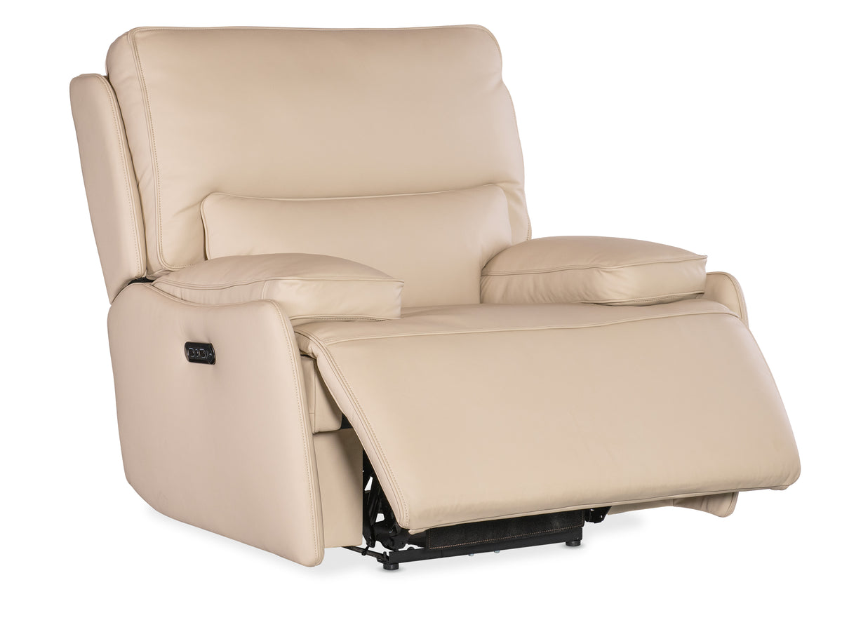 a white recliner with a white background