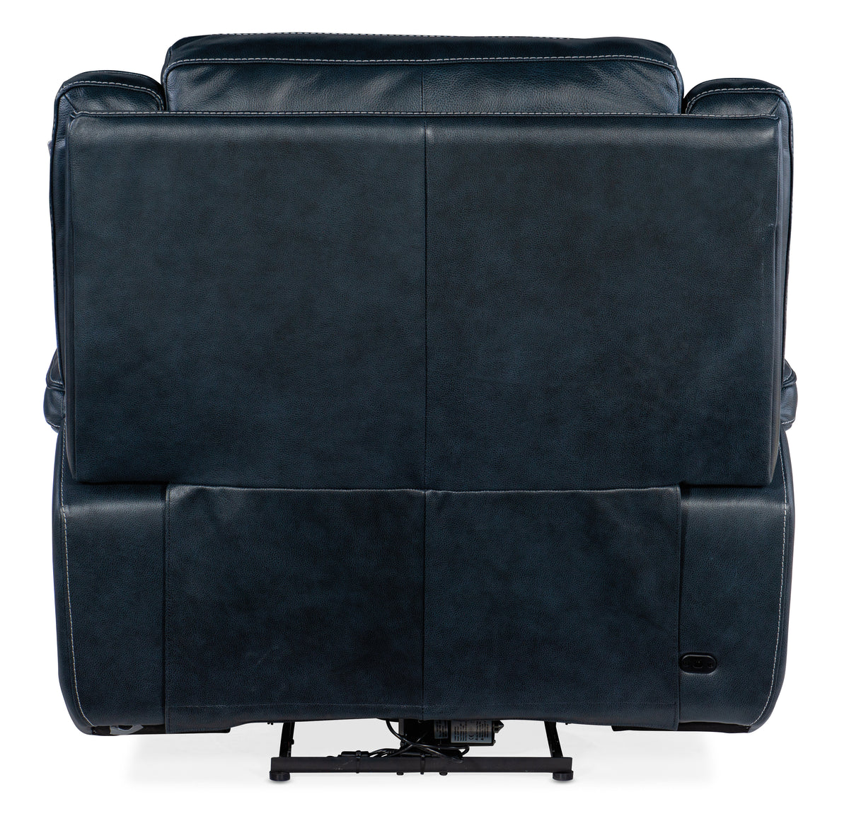 the back of a leather recliner