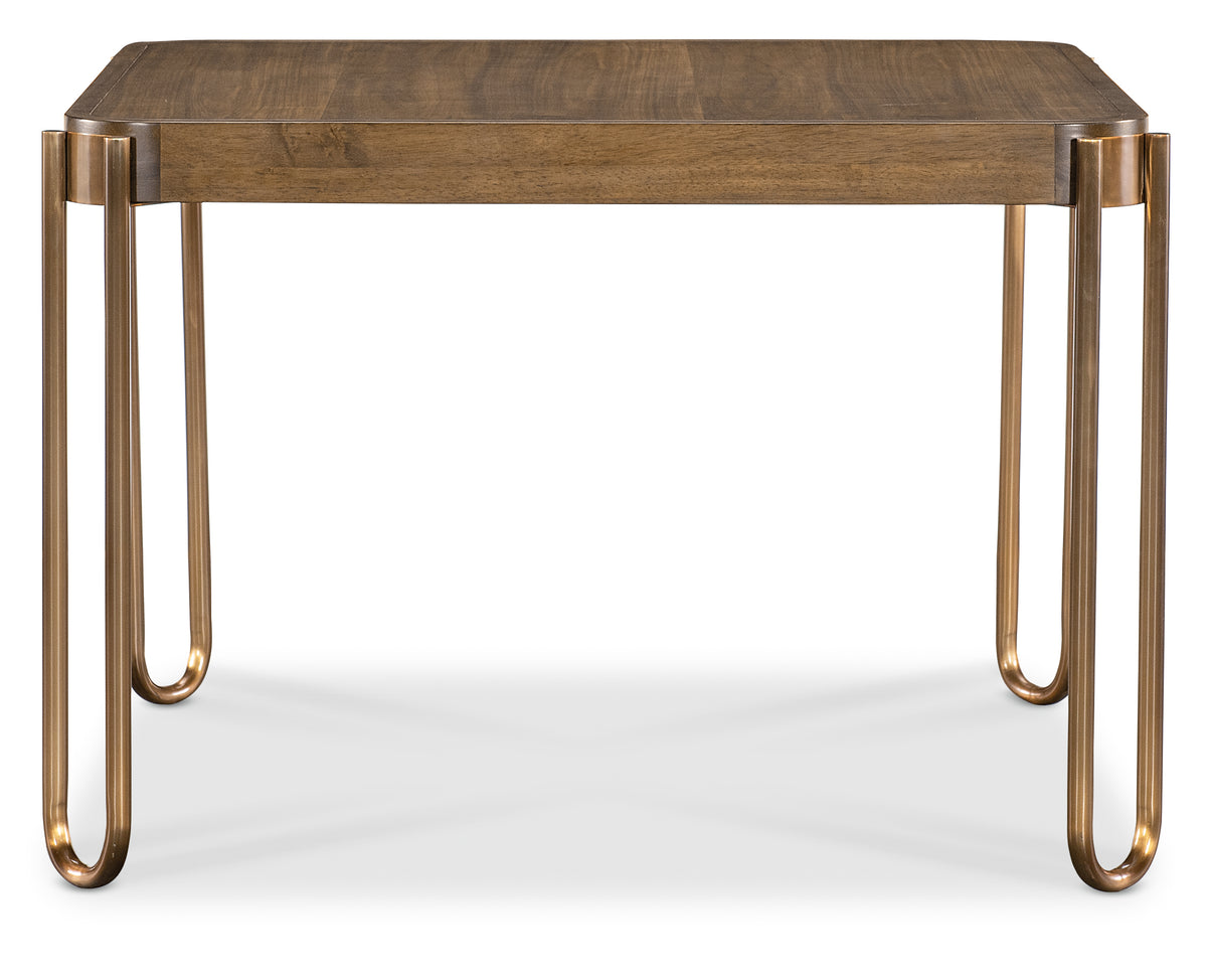 a table with legs and a wooden top