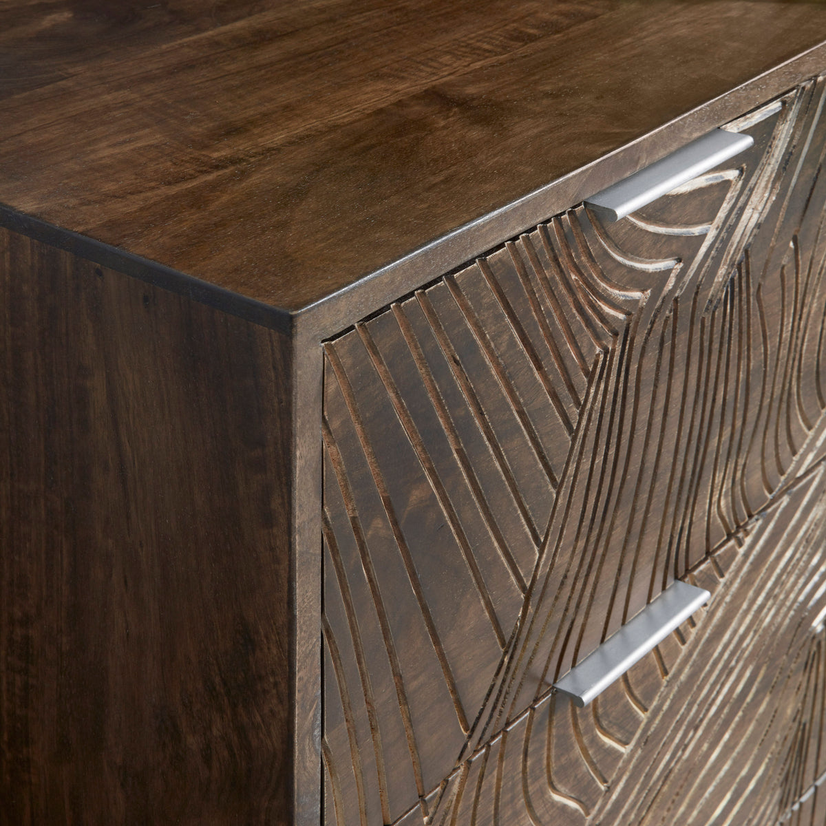 a close up of a dresser