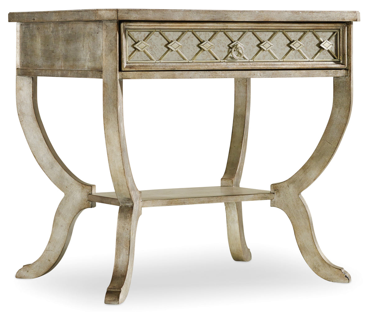 a table with a drawer