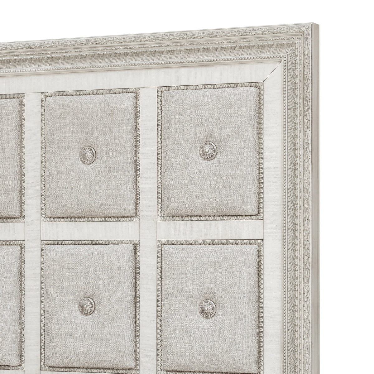 a close up of a headboard