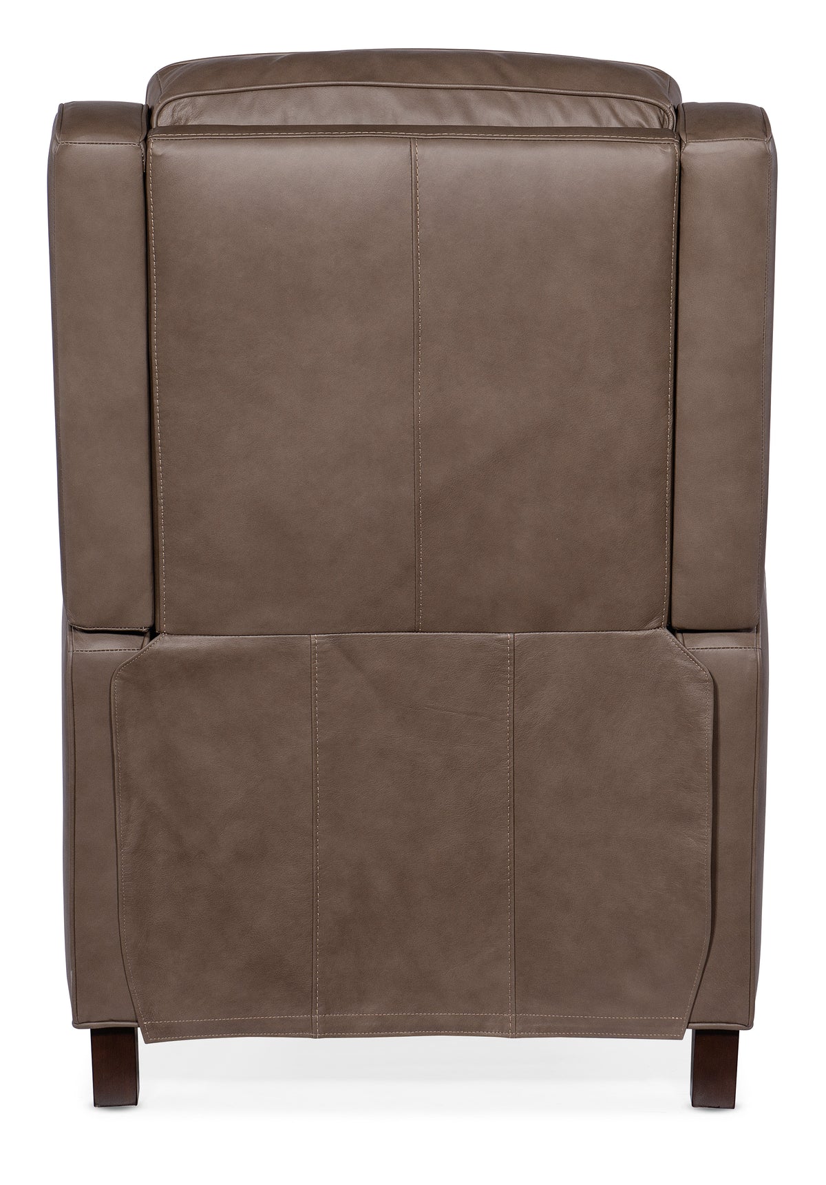 a brown leather recliner chair