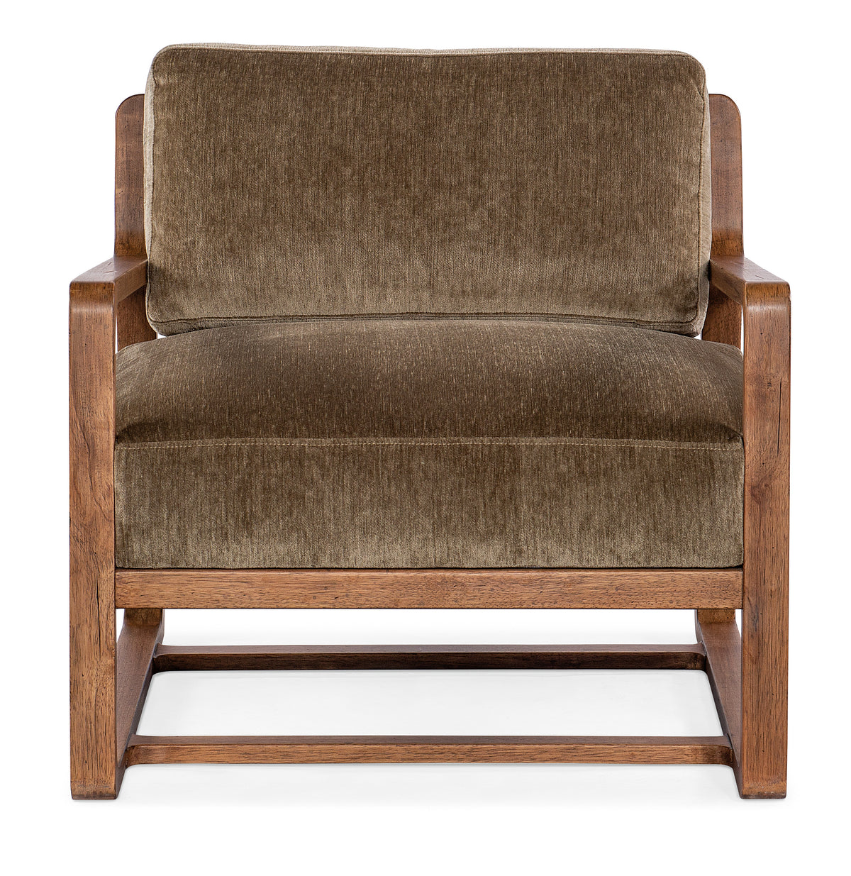 a brown chair with wooden legs