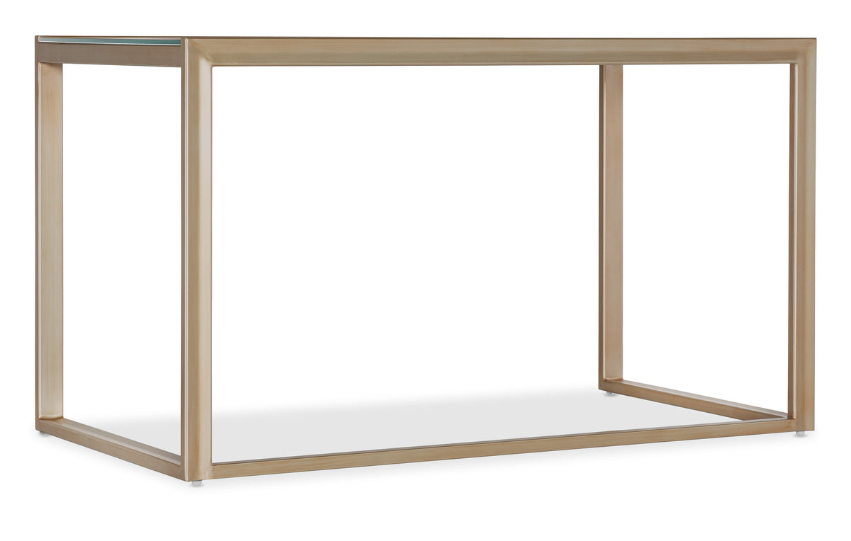 a table with a glass top