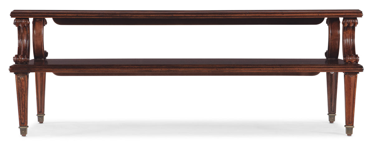 a brown table with a white background