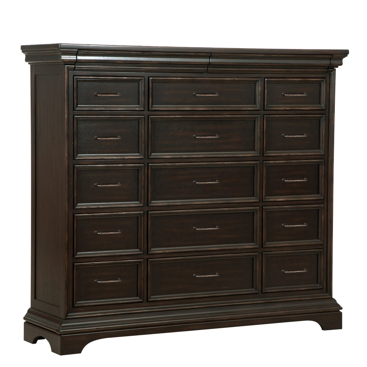 a large dresser with drawers