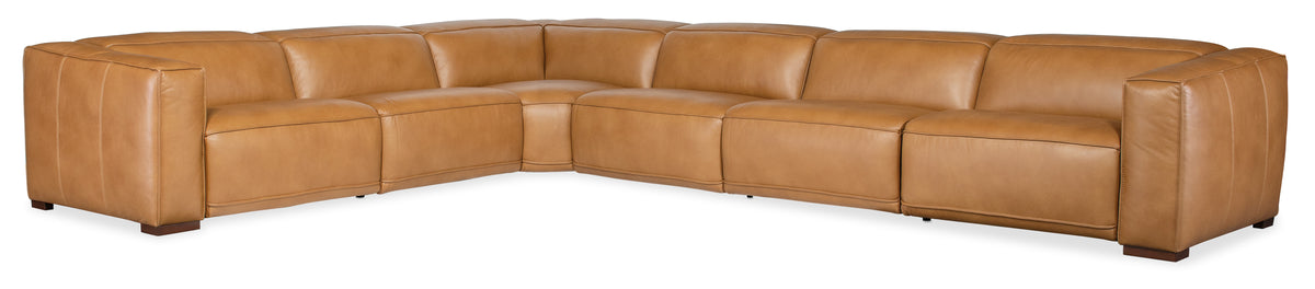 a brown leather couch with a white background