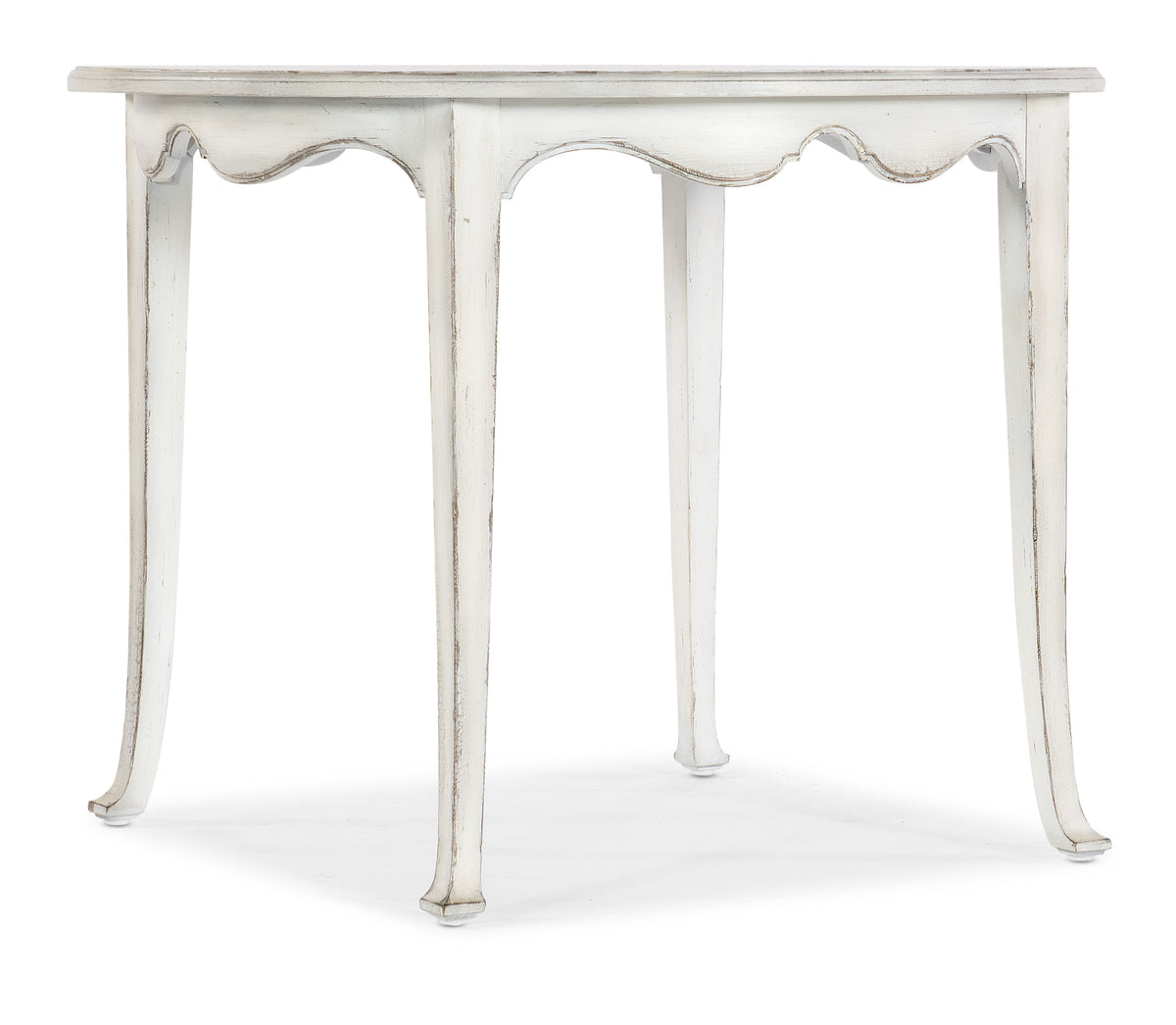 a white table with legs