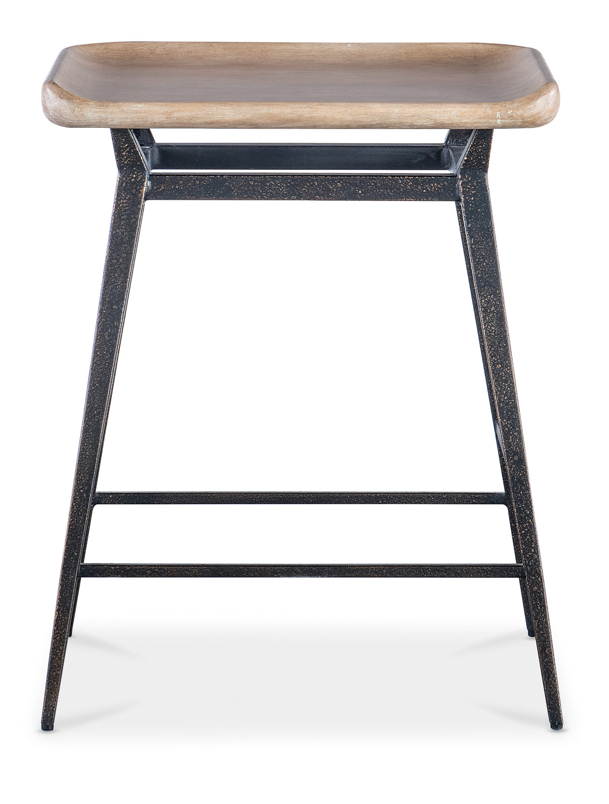 a table with a wooden top