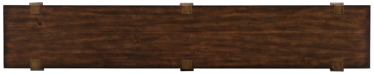 a top view of a wooden table