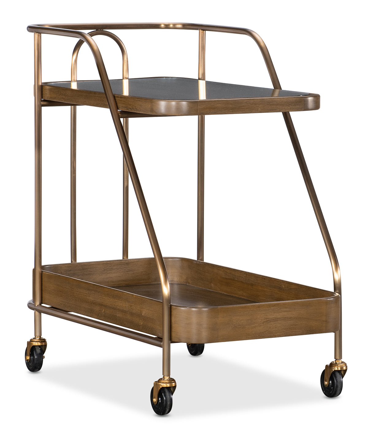 a cart with a tray on wheels